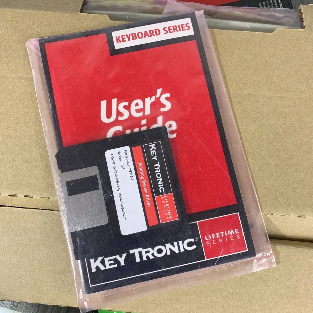Vintage Keytronic Lifetime Series Keyboard w/ Built In Trackball Retro Computer